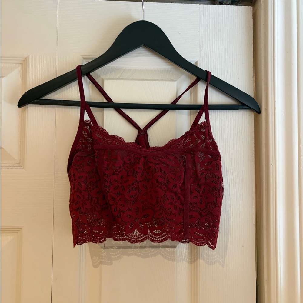 Aerie Burgundy Lace Bralette